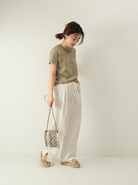 「upperhights（アッパーハイツ）のアイテム」を使った、Mizuki＊さん（レディース・160cm）の春コーディネート