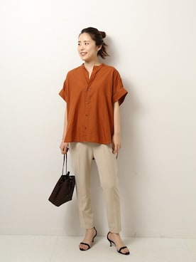 「シャツブラウス」｜Mizuki＊さん（レディース・160cm）の夏コーディネート