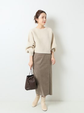 「Spick & Span（スピックアンドスパン）のアイテム（ニット/セーター）」を使った、Mizuki＊さん（レディース・160cm）の秋コーディネート
