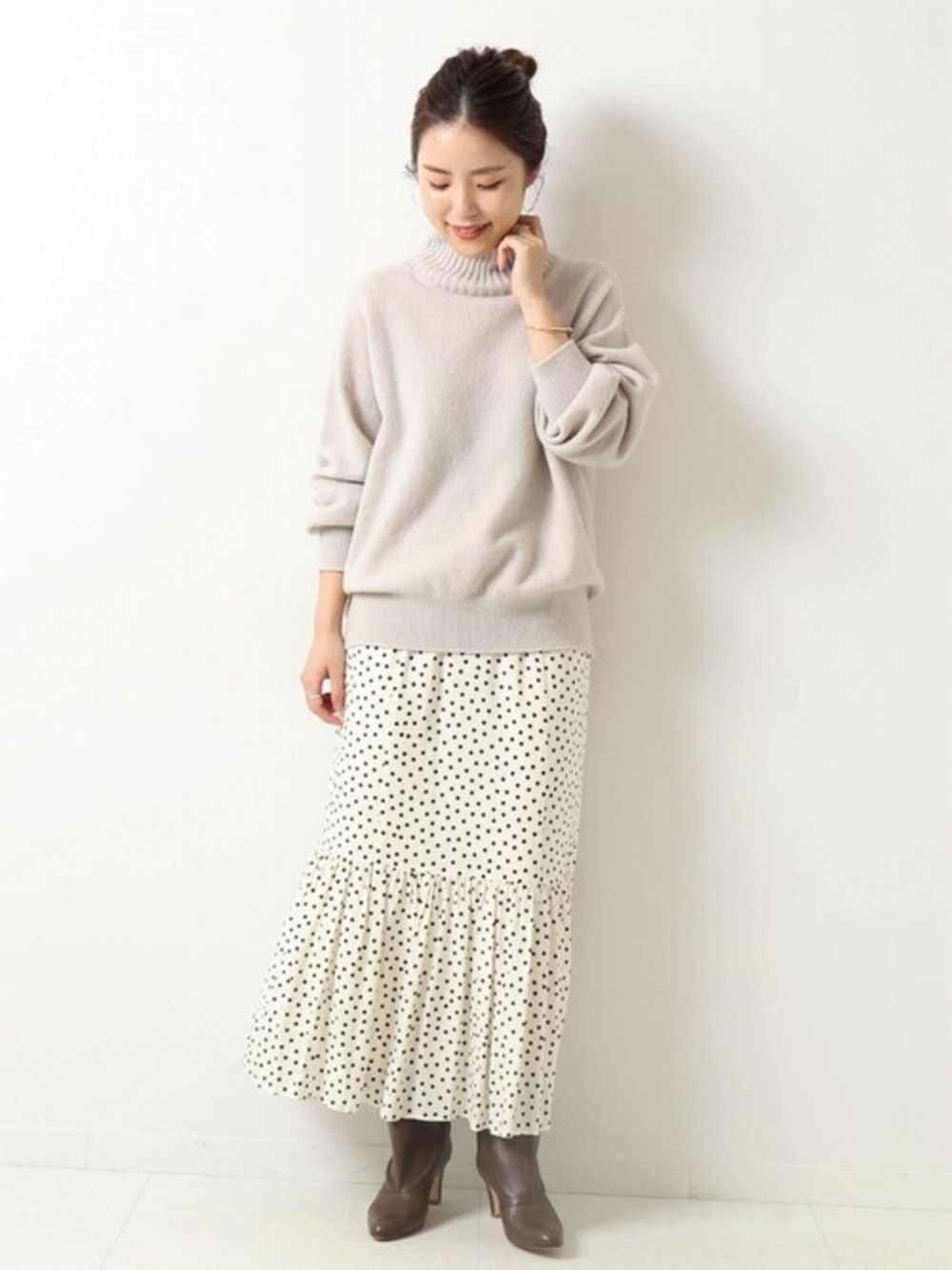 Spick & Span VILLEFRANCHE ドットティアスカート 38 Spick & Span VILLEFRANCHE ドットティアスカート 38