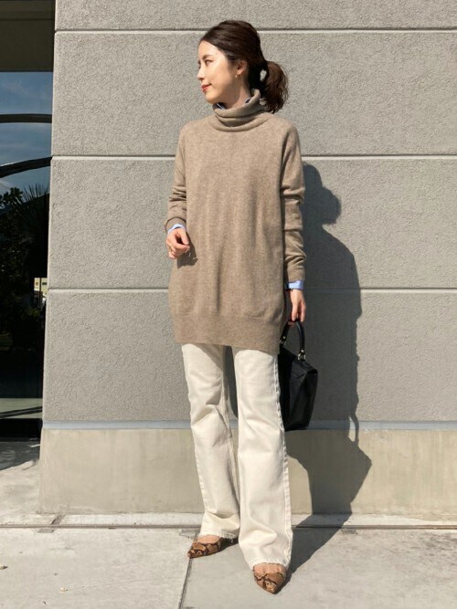 Spick and Span  PURE CASHMEREタートル Spick & Span（スピックアンドスパン）の「PURECASHMERE タートルプル