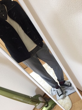 「no brand（ノーブランド）のアイテム（ダッフルコート）」を使った、とも616さん（メンズ・174cm）の冬コーディネート