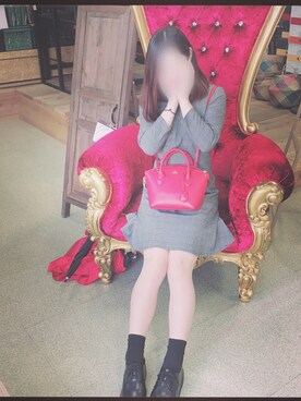 「SNIDEL（スナイデル）のアイテム（ショルダーバッグ、レッド系）」を使った、seoyeonさん（レディース・163cm）の秋コーディネート