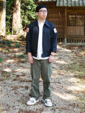 「URBAN RESEARCH（アーバンリサーチ）のアイテム（ニットキャップ/ビーニー）」を使った、山羊すけさん（メンズ・164cm）の春コーディネート