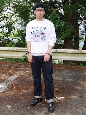 「FAR EASTERN ENTHUSIAST（ファーイースタンエンスージアスト）のアイテム（腕時計）」を使った、山羊すけさん（メンズ・164cm）の夏コーディネート