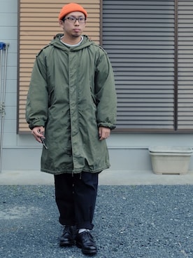「U.S.ＡＲＭＹ」｜山羊すけさん（メンズ・164cm）の冬コーディネート