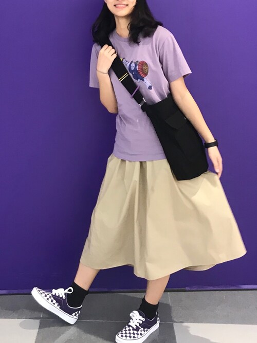 你是什么小登西 ユニクロのtシャツ カットソーを使ったコーディネート Wear