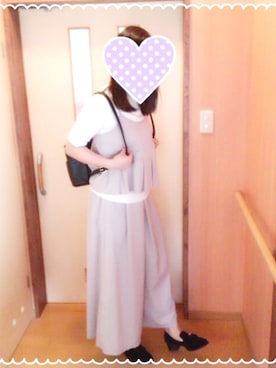 「archives（アルシーヴ）のアイテム（オールインワン・サロペット）」を使った、しいちゃんさん（レディース・163cm）の春コーディネート