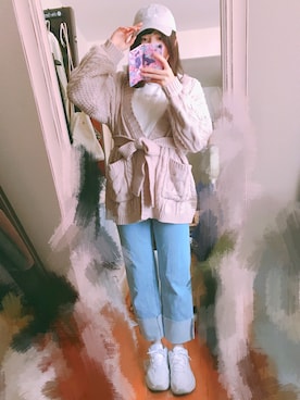 「merry jenny（メリージェニー）のアイテム（帽子）」を使った、ぽにさん（レディース・168cm）の春コーディネート