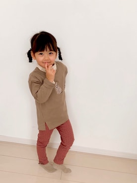 「TINKERBELL（ティンカーベル）のアイテム」を使った、anzuhimoさん（キッズ・100cm）の冬コーディネート