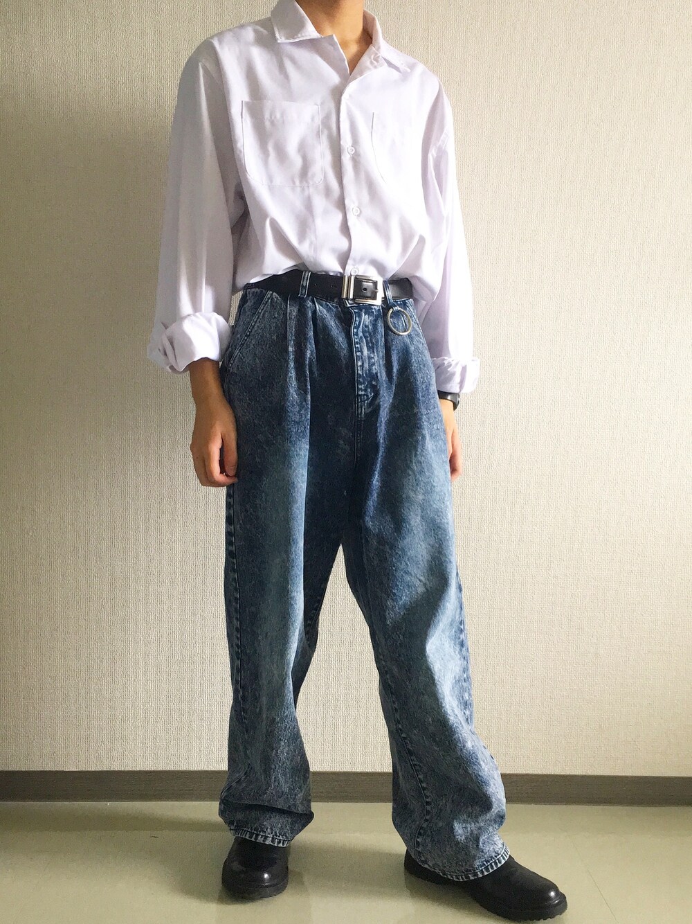koyoさんの「ドルマンスリーブオープンカラーCPOシャツ（ADRER）」を使ったコーディネート