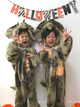 「ハロウィン 仮装」｜「アイテム（オールインワン・サロペット）」を使った、mikuさん（キッズ・100cm）の秋コーディネート