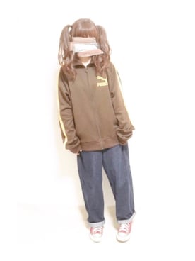 「アイテム（ジャージ）」を使った、yuniさん（レディース・158cm・30代）の春コーディネート