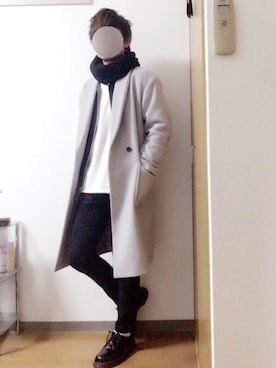 「スヌード」｜「アイテム（MA-1）」を使った、tsubasaさん（メンズ・169cm）の冬コーディネート