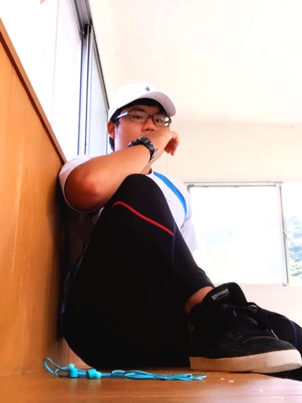 「部活、ストリート、THRASHER、G-SHOCK」｜「THRASHERのアイテム（スニーカー、ブラック系）」を使った、たっつんさん（メンズ・168cm）の夏コーディネートの1枚目の写真