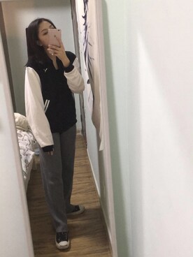 「PUMA（プーマ）のアイテム（ブルゾン）」を使った、itsukiさん（レディース・157cm）の秋コーディネート