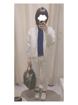 「WOmB（ウーム）のアイテム（パンツ）」を使った、龍夜さん（レディース・159cm）の冬コーディネート