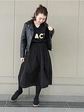 「JOURNAL STANDARD（ジャーナルスタンダード）のアイテム（ブルゾン）」を使った、Mさん（レディース・160cm）の冬コーディネート