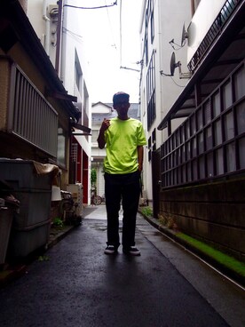 「STARTER BLACK LABEL（スターターブラックレーベル）のアイテム（Tシャツ/カットソー）」を使った、YOSUKEさん（メンズ・175cm）の夏コーディネート