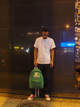 「STARTER BLACK LABEL(スターターブラックレーベル)のアイテム(バッグ)」を使った、YOSUKEさん(メンズ・175cm)の夏コーディネート