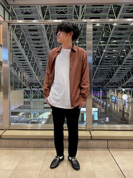「STUDIOUS（ステュディオス）のアイテム（シューズ）」を使った、遼人さん（メンズ・169cm）の春コーディネート