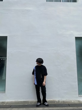 「STUDIOUS（ステュディオス）のアイテム（スラックス）」を使った、遼人さん（メンズ・169cm）の春コーディネート