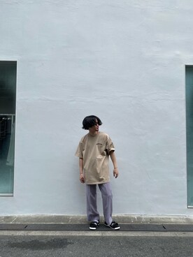 「CLANE（クラネ）のアイテム（トップス）」を使った、遼人さん（メンズ・169cm）の春コーディネート