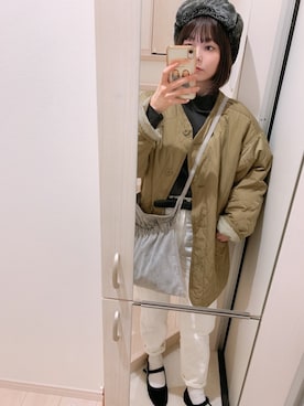 「classicalelf（クラシカルエルフ）のアイテム（ノーカラージャケット）」を使った、narimochanさん（レディース・156cm）の春コーディネート