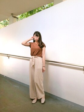 「earthtone」｜waiiiさん（レディース・163cm）の夏コーディネート