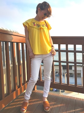 「お手軽コーデ」｜けこりさん（レディース・151cm）の夏コーディネート