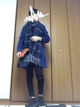 「adidas originals」｜「アイテム（トレンチコート）」を使った、籠屋さん（メンズ・170cm）の春コーディネート