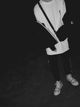 「UNKNOWN.（アンノウン）のアイテム（バッグ）」を使った、YUYAさん（メンズ・172cm）の秋コーディネート