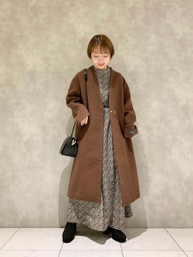 「mysty woman（ミスティウーマン）のアイテム（その他アウター）」を使った、MAYUさん（レディース・153cm）の秋コーディネート