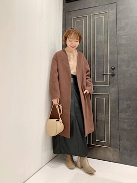 「mysty woman（ミスティウーマン）のアイテム（その他アウター）」を使った、MAYUさん（レディース・153cm）の秋コーディネート