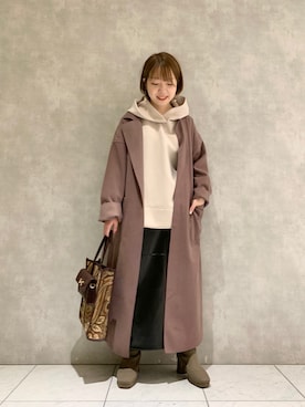 「mysty woman（ミスティウーマン）のアイテム（その他アウター）」を使った、MAYUさん（レディース・153cm）の冬コーディネート