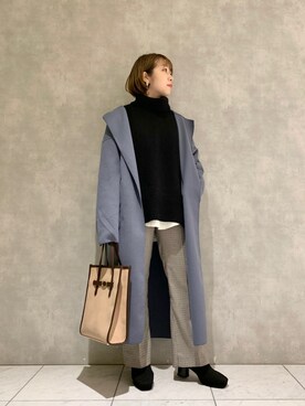 「mysty woman（ミスティウーマン）のアイテム（その他アウター）」を使った、MAYUさん（レディース・153cm）の冬コーディネート