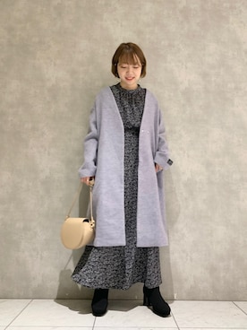 「mysty woman（ミスティウーマン）のアイテム（その他アウター）」を使った、MAYUさん（レディース・153cm）の冬コーディネート