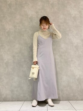 「メロートップス」｜「アイテム（ブーツ）」を使った、MAYUさん（レディース・153cm）の冬コーディネート