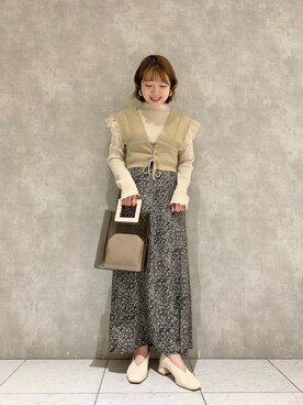 「メロートップス」｜「アイテム（その他）」を使った、MAYUさん（レディース・153cm）の春コーディネート