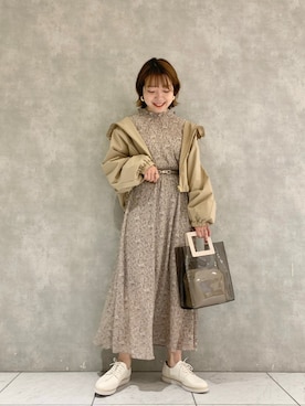 「春めきシューズ」｜「アイテム（マウンテンパーカー）」を使った、MAYUさん（レディース・153cm）の春コーディネート