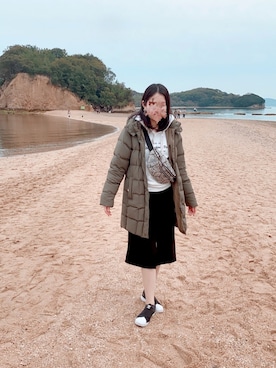 「Abercrombie&Fitch（アバークロンビーアンドフィッチ）のアイテム（パーカー）」を使った、snuuさん（レディース・165cm）の春コーディネート