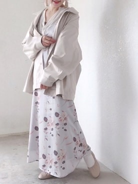 「アイテム（ワンピース/ドレス、ブルー系）」を使った、みきてぃ24さん（レディース・158cm）の冬コーディネート