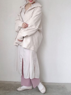 「Kastane」｜「アイテム（カバーオール）」を使った、みきてぃ24さん（レディース・158cm）の春コーディネート