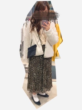 「select MOCA（セレクトモカ）のアイテム（ノーカラージャケット）」を使った、 rikoさん（レディース・158cm）の冬コーディネート