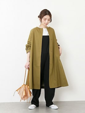 「JOURNAL STANDARD（ジャーナルスタンダード）のアイテム（サロペット/オーバーオール）」を使った、ondaさん（レディース・158cm）の冬コーディネート