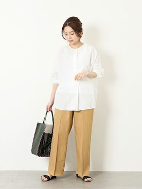 「PLAKTON（プラクトン）のアイテム」を使った、ondaさん（レディース・158cm）の春コーディネート