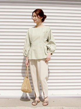 「PLAKTON（プラクトン）のアイテム」を使った、ondaさん（レディース・158cm）の春コーディネート