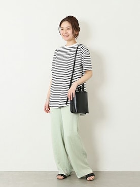 「PLAKTON（プラクトン）のアイテム」を使った、ondaさん（レディース・158cm）の春コーディネート