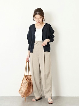 「JOURNAL STANDARD（ジャーナルスタンダード）のアイテム（カーディガン/ボレロ）」を使った、ondaさん（レディース・158cm）の春コーディネート