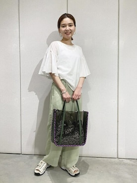 「PROTCOL（プロトコル）のアイテム」を使った、ondaさん（レディース・158cm）の春コーディネート